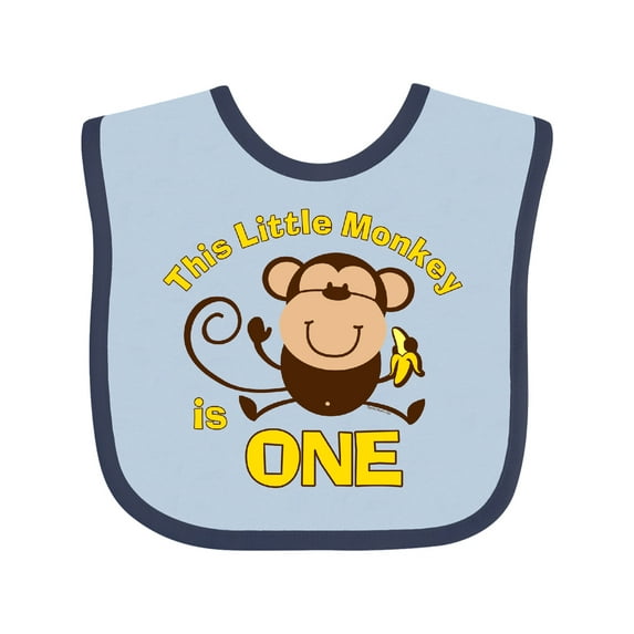 Inktastic Little Monkey 1st Birthday Boy Boys or Girls Baby Bib