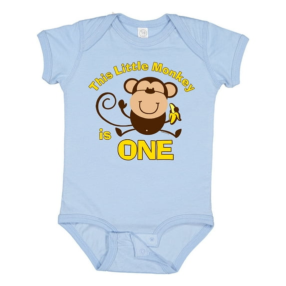 Inktastic Little Monkey 1st Birthday Boy Boys or Girls Baby Bodysuit