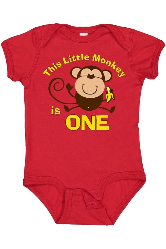Little Monkey 1st Birthday Boy Boys or Girls Baby Bodysuit