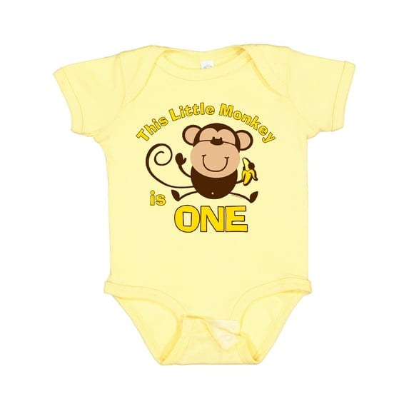 Inktastic Little Monkey 1st Birthday Boy Boys or Girls Baby Bodysuit