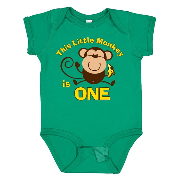 Inktastic Little Monkey 1st Birthday Boy Boys or Girls Baby Bodysuit