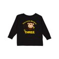thumbnail image 1 of Inktastic Little Monkey 3rd Birthday Boy Boys Long Sleeve Toddler T-Shirt, 1 of 5