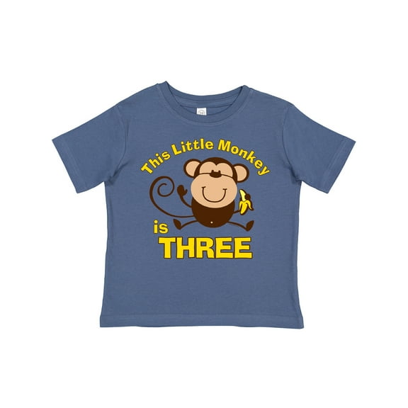 Inktastic Little Monkey 3rd Birthday Boy Boys Toddler T-Shirt