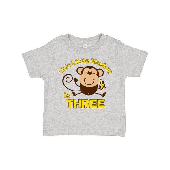 Inktastic Little Monkey 3rd Birthday Boy Boys Toddler T-Shirt