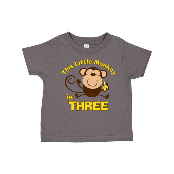 Inktastic Little Monkey 3rd Birthday Boy Boys Toddler T-Shirt