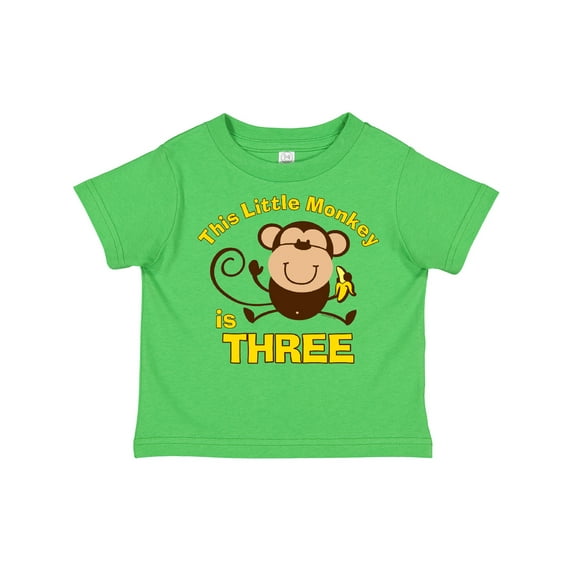 Inktastic Little Monkey 3rd Birthday Boy Boys Toddler T-Shirt