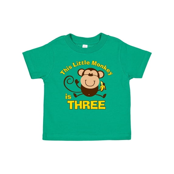 Inktastic Little Monkey 3rd Birthday Boy Boys Toddler T-Shirt