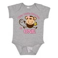 thumbnail image 1 of Inktastic Little Monkey Girl 1st Birthday Girls Baby Bodysuit, 1 of 5