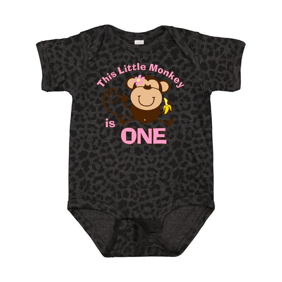 Inktastic Little Monkey Girl 1st Birthday Girls Baby Bodysuit