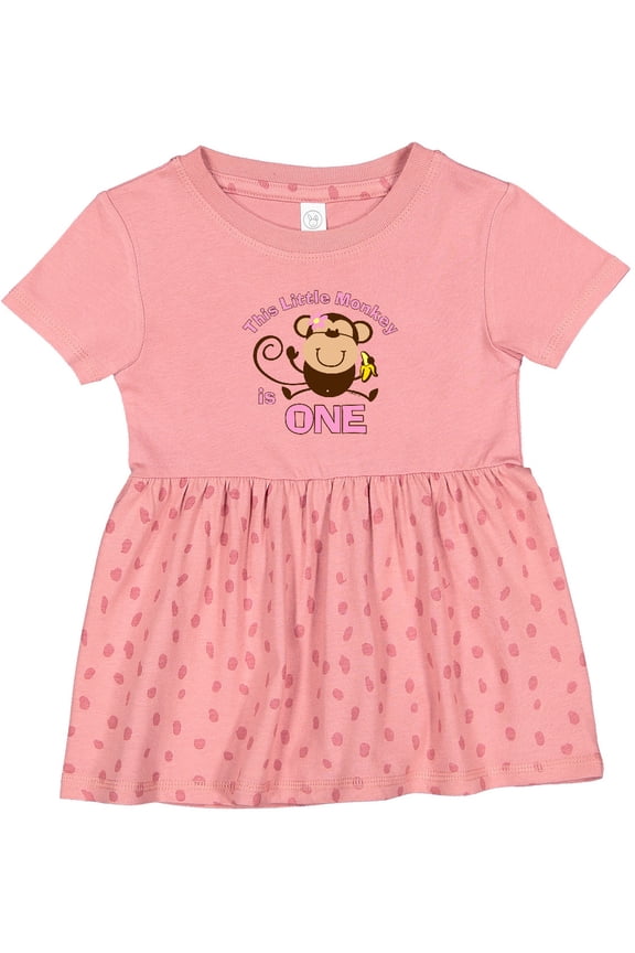 Little Monkey Girl 1st Birthday Girls Baby Dress