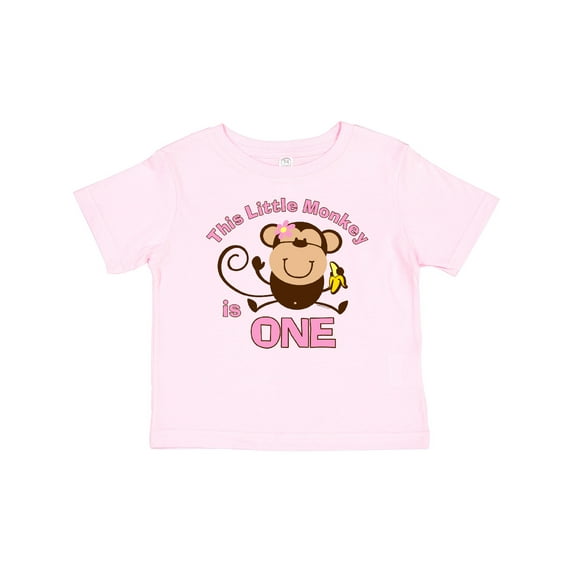 Inktastic Little Monkey Girl 1st Birthday Girls Baby T-Shirt