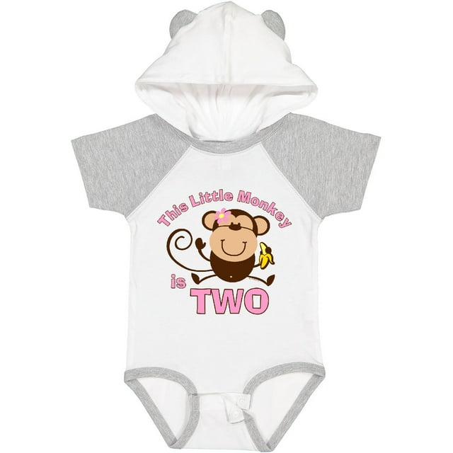 Inktastic Little Monkey Girl 2nd Birthday Girls Baby Bodysuit