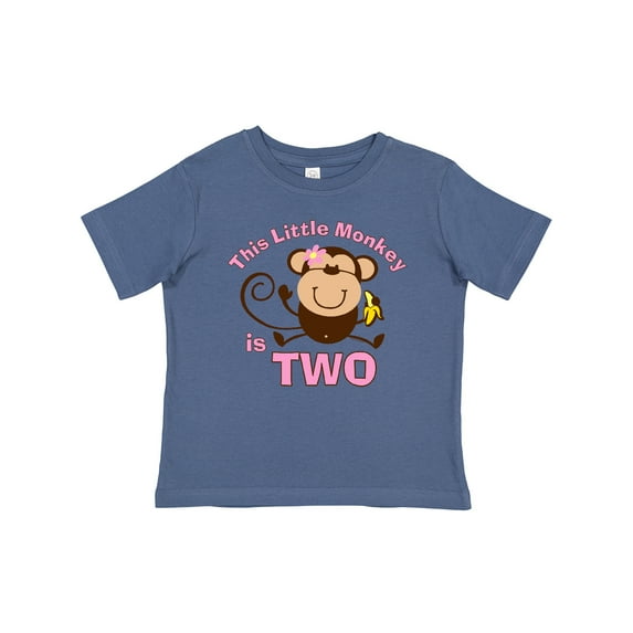 Inktastic Little Monkey Girl 2nd Birthday Girls Baby T-Shirt
