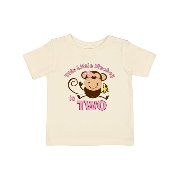 Inktastic Little Monkey Girl 2nd Birthday Girls Baby T-Shirt