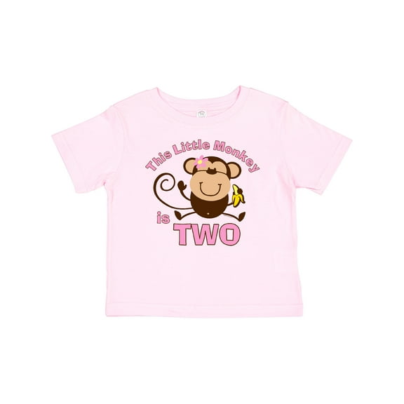 Inktastic Little Monkey Girl 2nd Birthday Girls Baby T-Shirt
