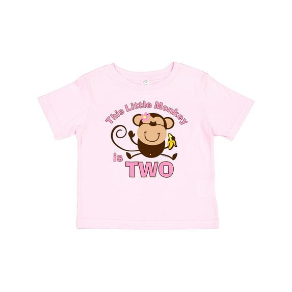 Inktastic Little Monkey Girl 2nd Birthday Girls Baby T-Shirt