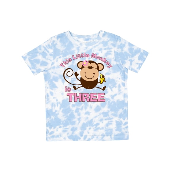 Inktastic Little Monkey Girl 3rd Birthday Girls Toddler T-Shirt