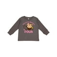thumbnail image 1 of Inktastic Little Monkey Girl 4th Birthday Girls Long Sleeve Toddler T-Shirt, 1 of 5