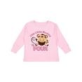 thumbnail image 1 of Inktastic Little Monkey Girl 4th Birthday Girls Long Sleeve Toddler T-Shirt, 1 of 5