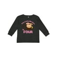 thumbnail image 1 of Inktastic Little Monkey Girl 4th Birthday Girls Long Sleeve Toddler T-Shirt, 1 of 5