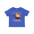 thumbnail image 1 of Inktastic Little Monkey Girl 4th Birthday Girls Toddler T-Shirt, 1 of 5
