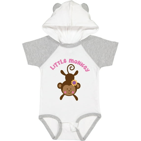 Inktastic Little Monkey Girl Girls Baby Bodysuit