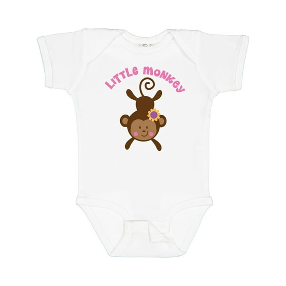 Inktastic Little Monkey Girl Girls Baby Bodysuit
