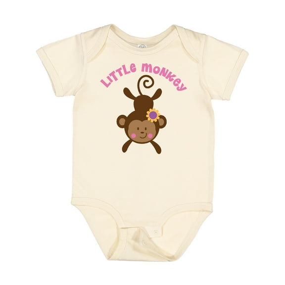 Inktastic Little Monkey Girl Girls Baby Bodysuit