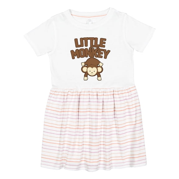 Inktastic Little Monkey Girls Toddler Dress