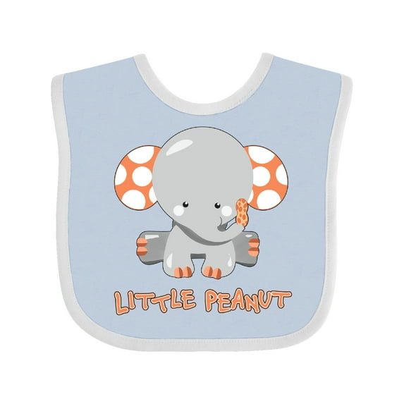 Inktastic Little Peanut Cute Baby Elephant Boys or Girls Baby Bib