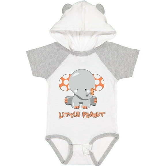Inktastic Little Peanut Cute Baby Elephant Boys or Girls Baby Bodysuit