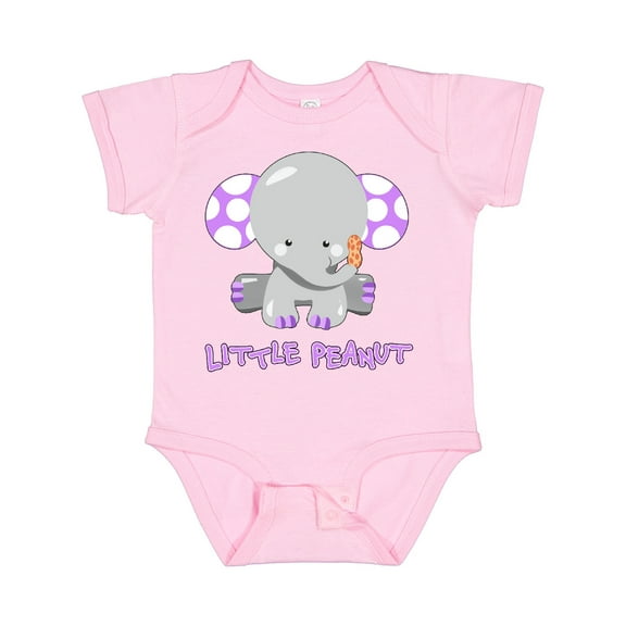 Inktastic Little Peanut Cute Baby Elephant Boys or Girls Baby Bodysuit