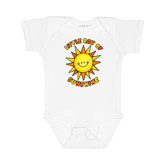 Inktastic Little Ray of Sunshine Cute Smiling Yellow and Orange Sun Boys or Girls Baby Bodysuit