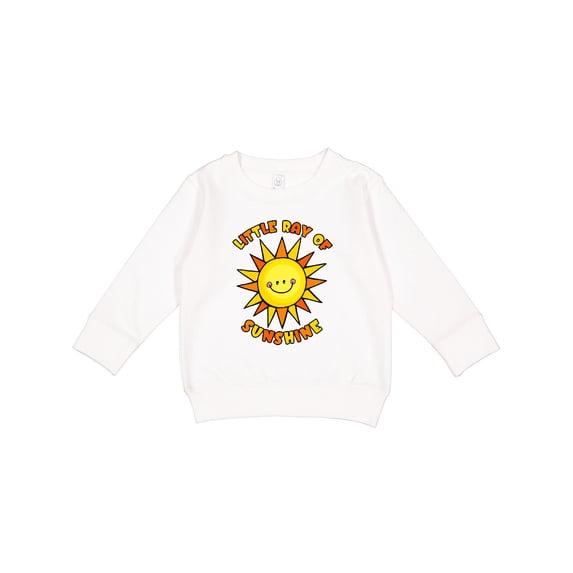 Inktastic Little Ray of Sunshine Cute Smiling Yellow and Orange Sun Toddler Sweatshirt