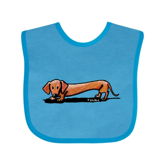 Inktastic Little Red Doxie Boys or Girls Baby Bib