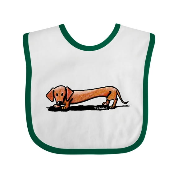 Inktastic Little Red Doxie Boys or Girls Baby Bib