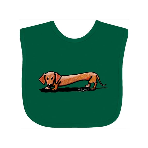 Inktastic Little Red Doxie Boys or Girls Baby Bib