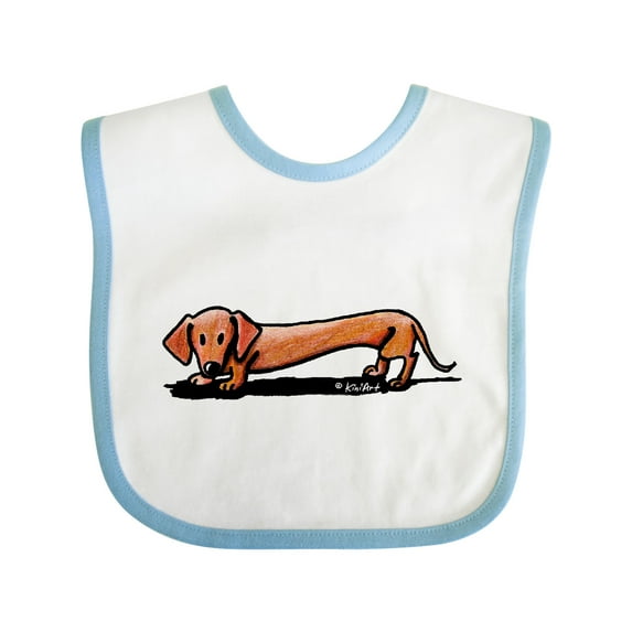 Inktastic Little Red Doxie Boys or Girls Baby Bib