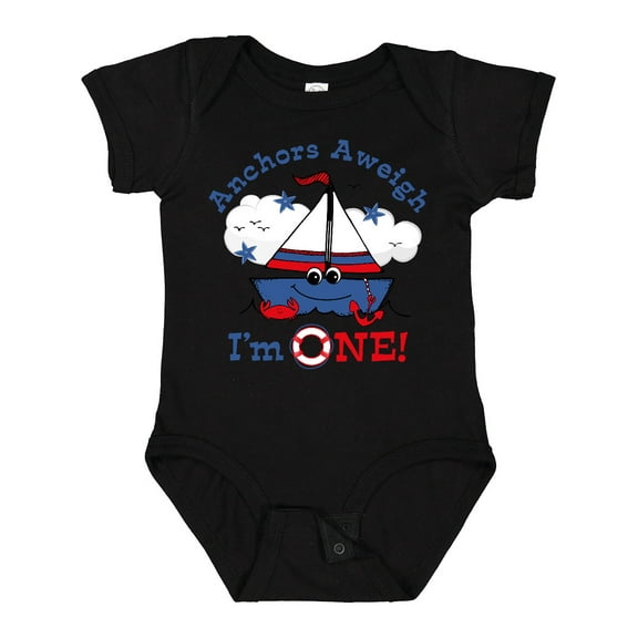 Inktastic Little Sailboat 1st Birthday Boys Baby Bodysuit