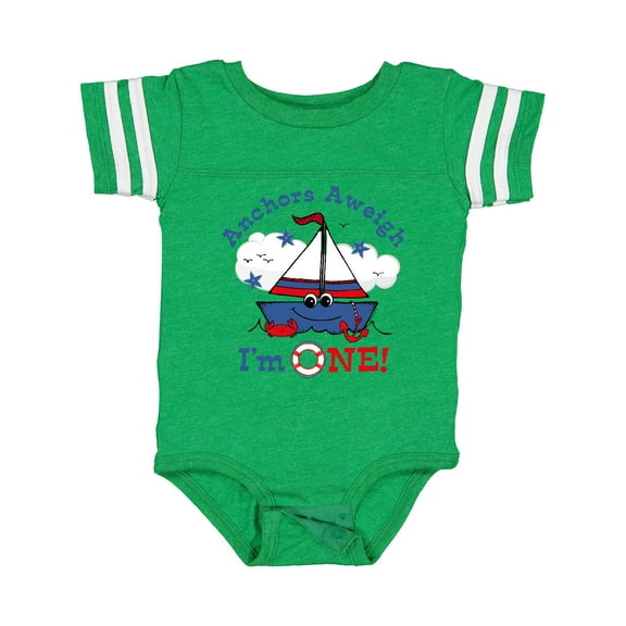 Inktastic Little Sailboat 1st Birthday Boys Baby Bodysuit