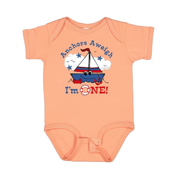 Inktastic Little Sailboat 1st Birthday Boys Baby Bodysuit