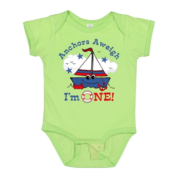 Inktastic Little Sailboat 1st Birthday Boys Baby Bodysuit