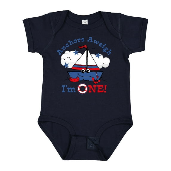 Inktastic Little Sailboat 1st Birthday Boys Baby Bodysuit