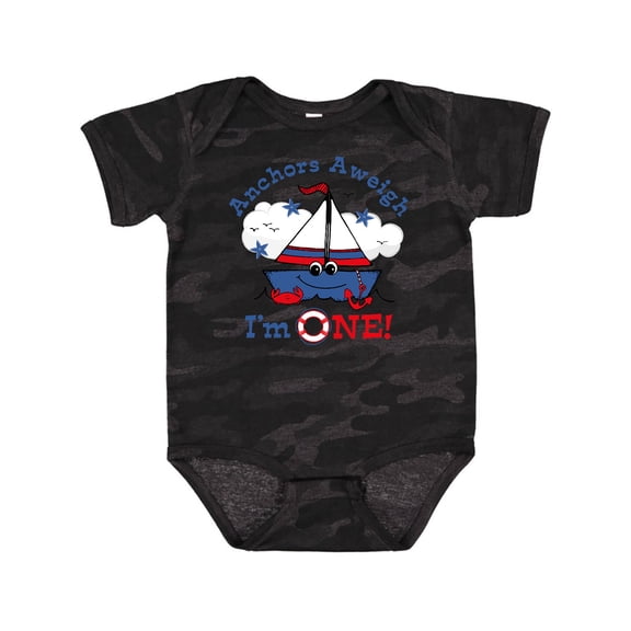 Inktastic Little Sailboat 1st Birthday Boys Baby Bodysuit