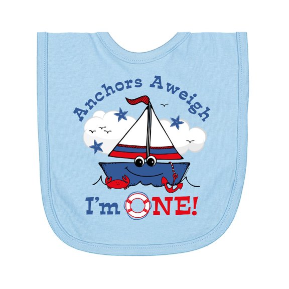 Inktastic Little Sailboat 1st Birthday Newborn Bib