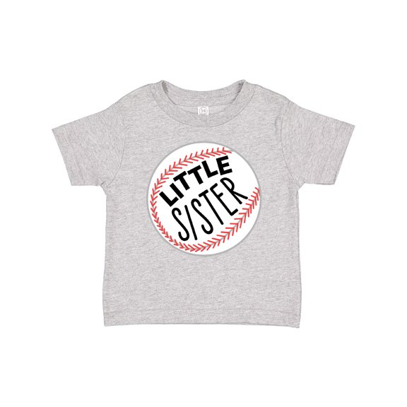 Inktastic Little Sister Baseball Girls Baby T-Shirt