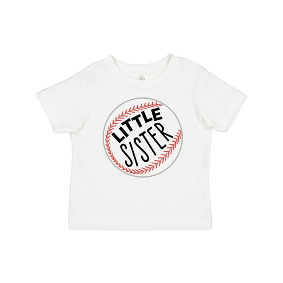 Inktastic Little Sister Baseball Girls Baby T-Shirt