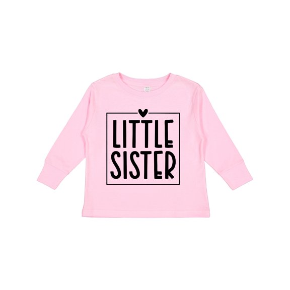 Inktastic Little Sister Boys or Girls Long Sleeve Toddler T-Shirt