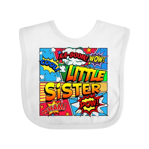 Inktastic Little Sister Comic Book Girls Baby Bib