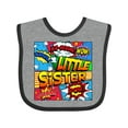 thumbnail image 1 of Inktastic Little Sister Comic Book Girls Baby Bib, 1 of 4